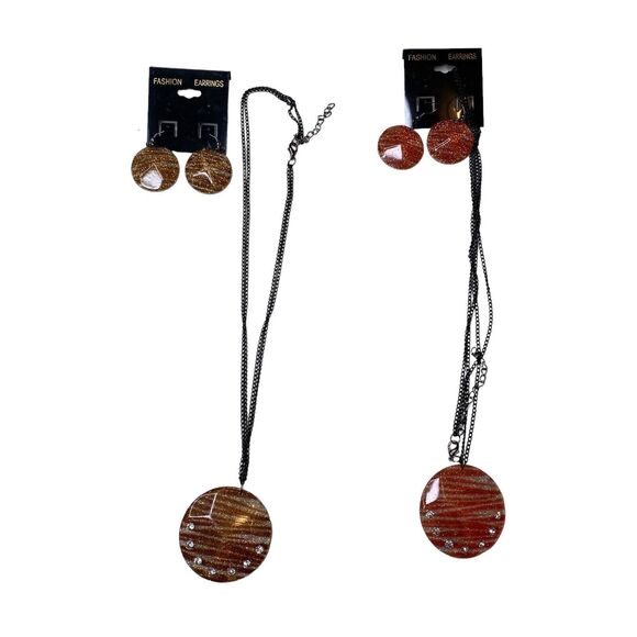Fashion Earrings Pink Glitter Set and Brown Glitter Set Both Brand New - Picture 1 of 7